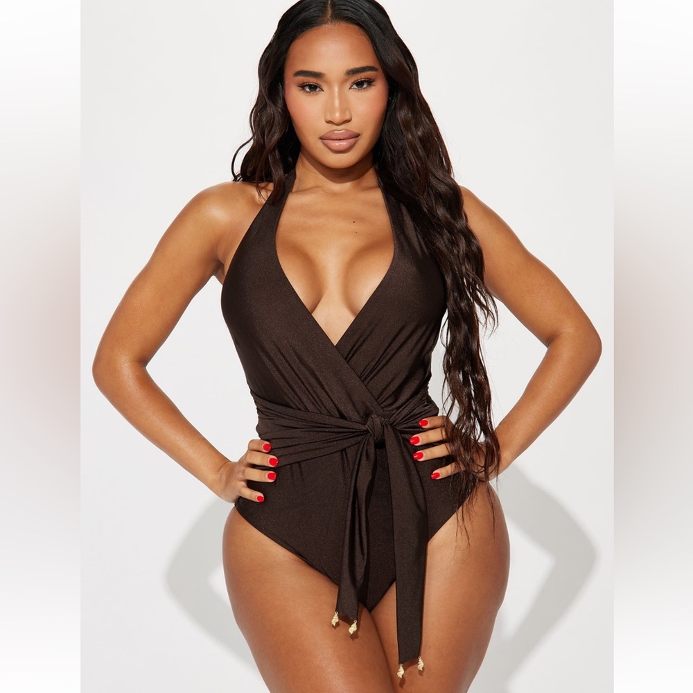 NWT chocolate one piece swimsuit